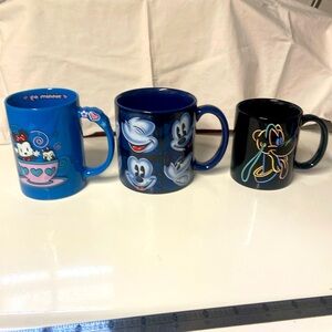 Set of 3 Disney character mugs from Disney World.